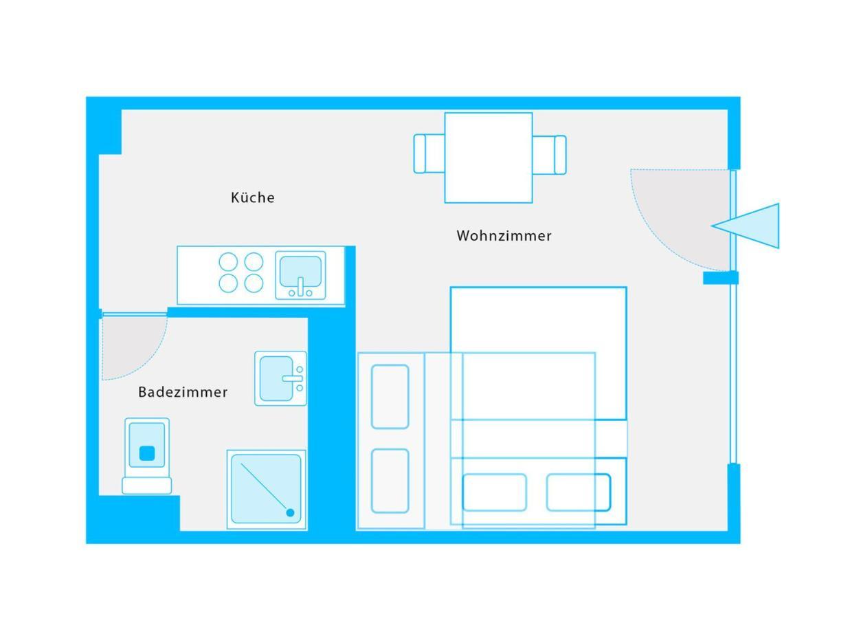 The Koburger Vh, Studio For Up To 4 With High Bed Berlín Exterior foto